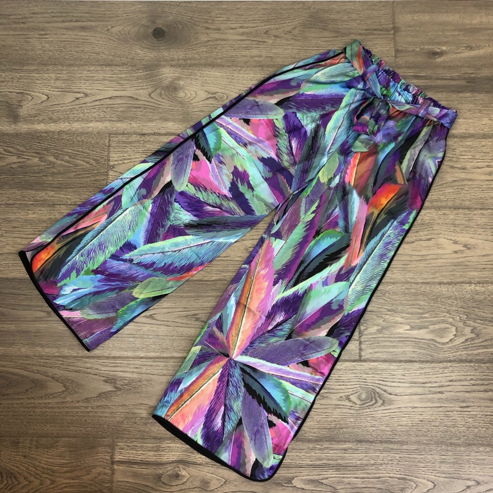 Fashion Pants - Womans Summer Print Wide Leg Pant